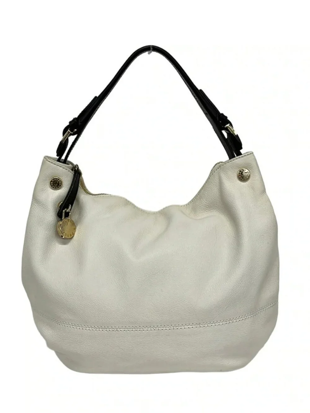 FURLA Montmartre White Dark Brown Leather Handbag
